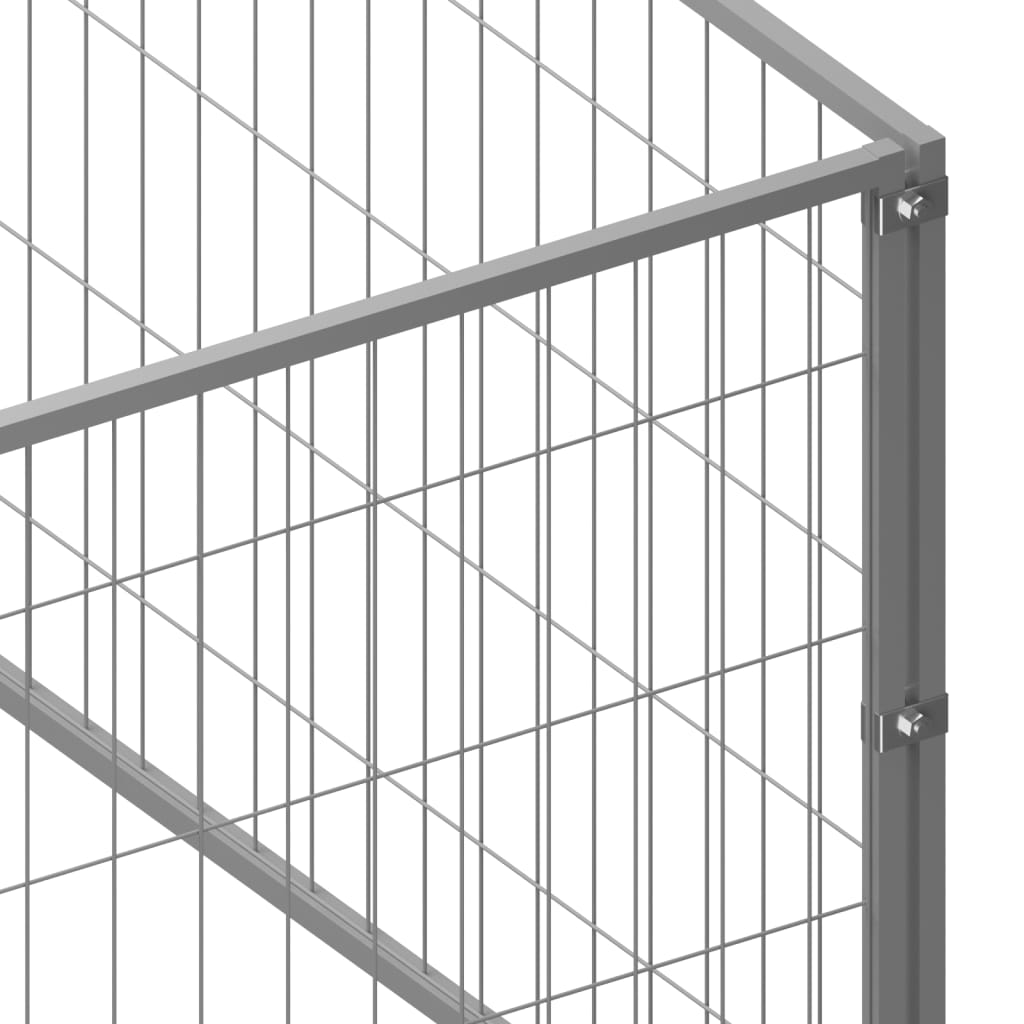NNEVL Dog Kennel Silver 49 m² Steel