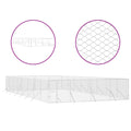 NNEVL Outdoor Dog Kennel Silver 8x16x2 m Galvanised Steel