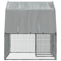 NNEVL Chicken Cages with Roof and Door Silver Galvanised Steel